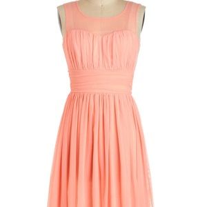 Pink chiffon dress